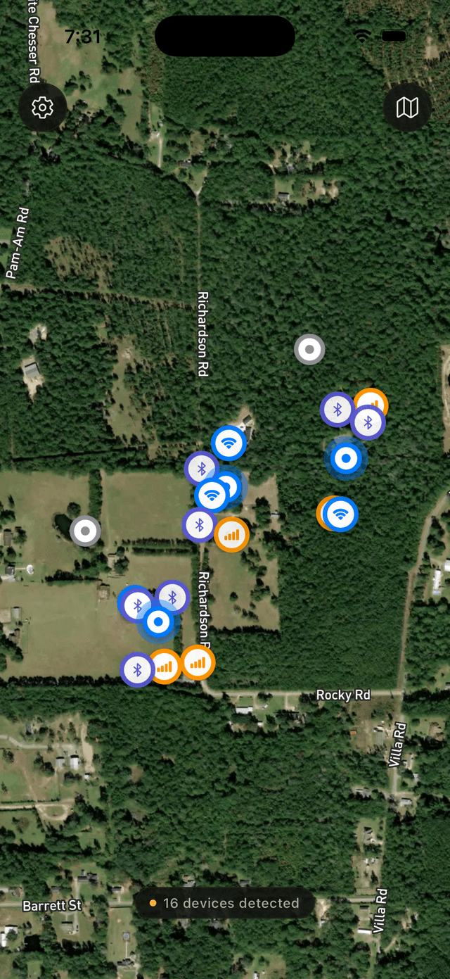 TrailSense detections screenshot